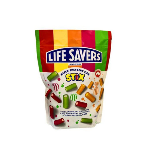 Life Savers Mixed Sherbet Fizz Stix 1kg