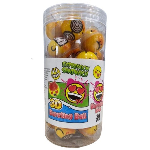 Emoji Soft Gummy 3D Bursting Balls 30 PCS