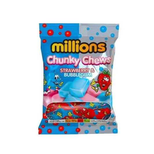 Millions Chunky Chews Strawberry & Bubblegum