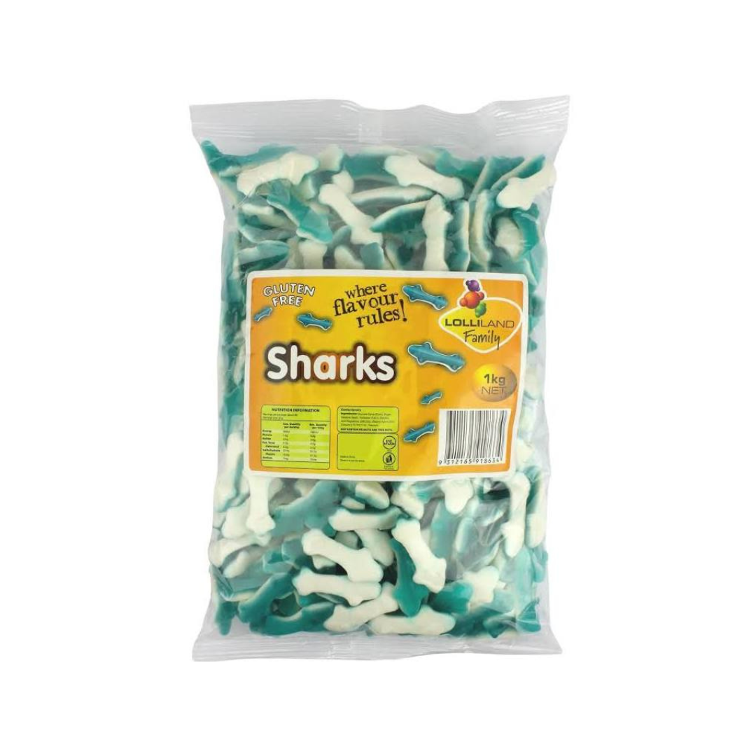 Bulk Gummy Sharks 1kg