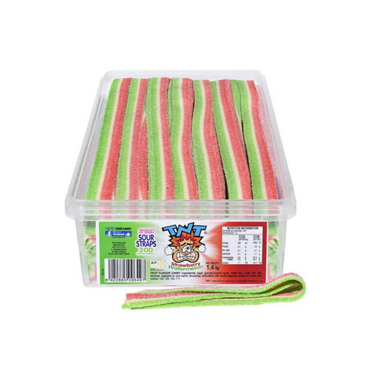 Bulk TNT Sour Straps Strawberry Watermelon 1.4kg