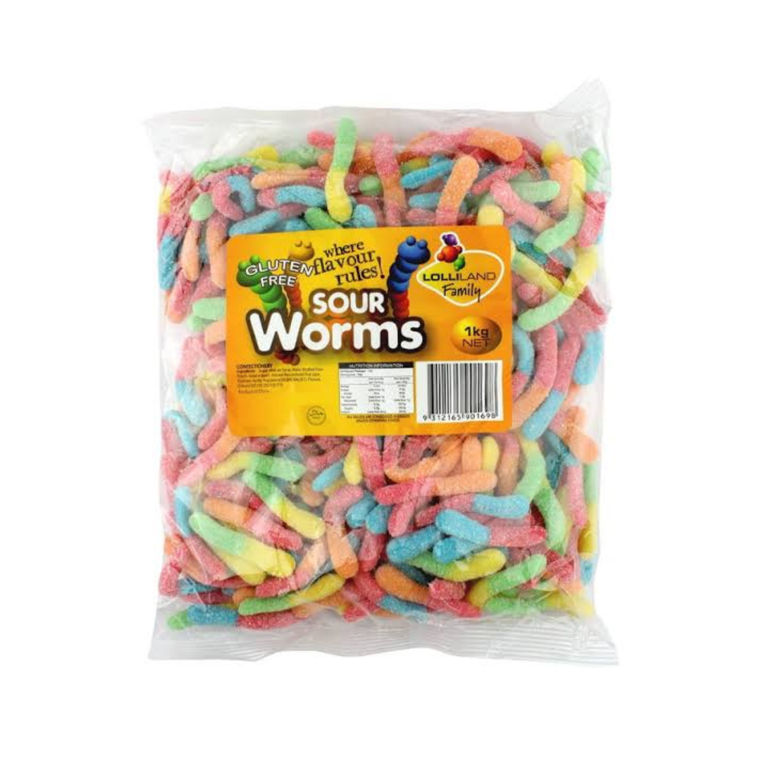 Bulk Sour Worms 1kg