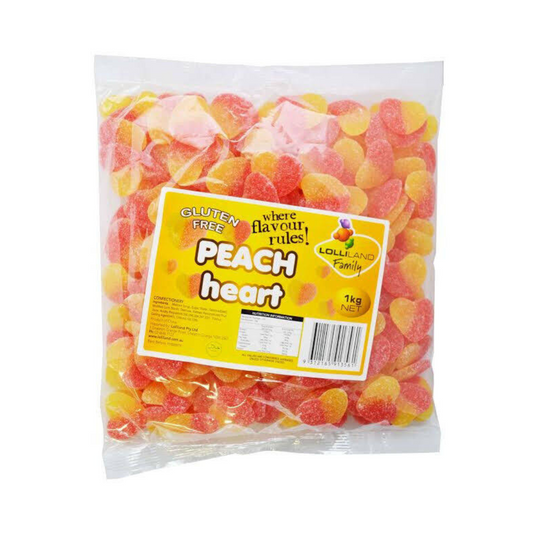 Bulk Peach Hearts 1kg
