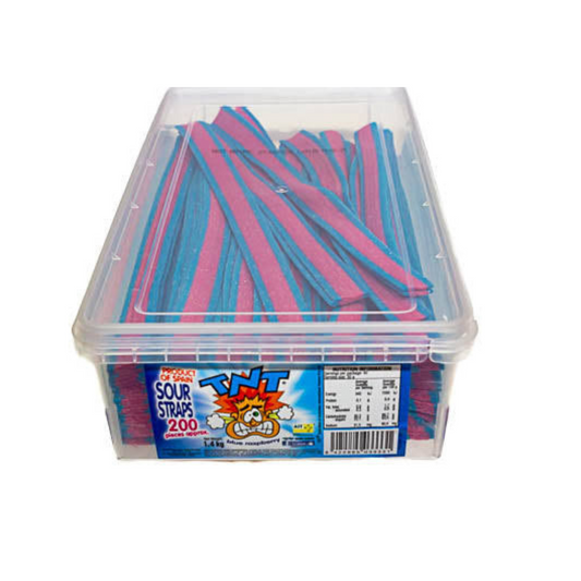 Bulk TNT Sour Straps Blue Raspberry 1.4kg