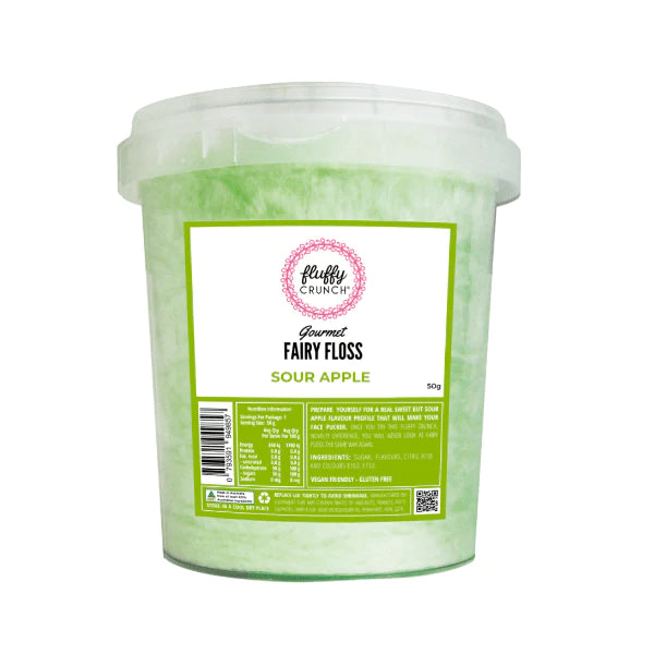 Fluffy Crunch Fairy Floss - Sour Apple