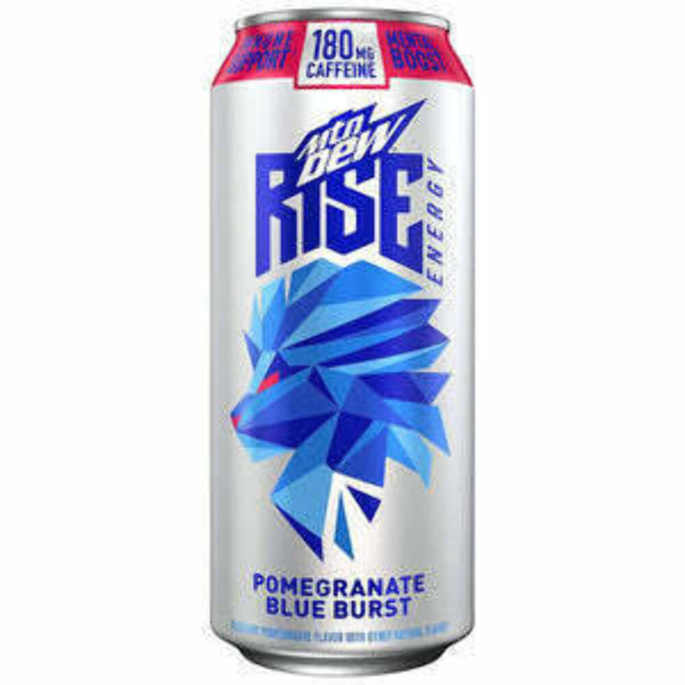 Mountain Dew Rise Energy Pomegranate Blue Burst